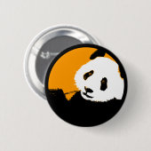 panda. Kleur aanpasbare cirkel. Ronde Button 5,7 Cm (Voorkant /achterkant)