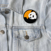 panda. Kleur aanpasbare cirkel. Ronde Button 5,7 Cm (In situ)