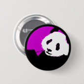 panda. Kleur aanpasbare cirkel. Ronde Button 5,7 Cm (Voorkant /achterkant)