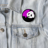 panda. Kleur aanpasbare cirkel. Ronde Button 5,7 Cm (In situ)