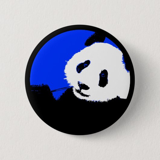 panda. Kleur aanpasbare cirkel. Ronde Button 5,7 Cm (Voorkant)