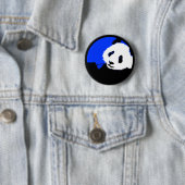 panda. Kleur aanpasbare cirkel. Ronde Button 5,7 Cm (In situ)