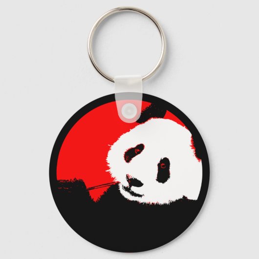 panda. Kleur aanpasbare cirkel. Sleutelhanger (Voorkant)