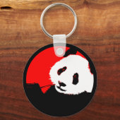 panda. Kleur aanpasbare cirkel. Sleutelhanger (Voorkant)