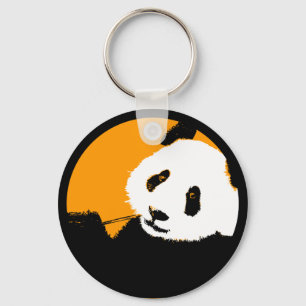 panda. Kleur aanpasbare cirkel. Sleutelhanger