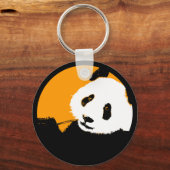 panda. Kleur aanpasbare cirkel. Sleutelhanger (Voorkant)
