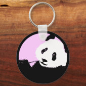 panda. Kleur aanpasbare cirkel. Sleutelhanger (Voorkant)