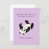 Panda Klutz Birthday Card (Voorkant / Achterkant)