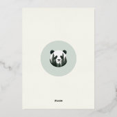 Panda Knuffel Folie Uitnodiging (Achterkant)