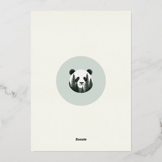 Panda Knuffel Folie Uitnodiging (Achterkant)