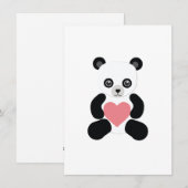 Panda knuffelbeer met hart kaart (Voorkant / Achterkant)