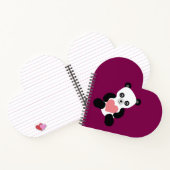 Panda knuffelbeer met hart notitieboek (Binnen)