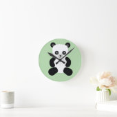 Panda Knuffelbeer Ronde Klok (Huis)