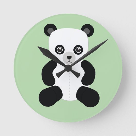 Panda Knuffelbeer Ronde Klok (Voorkant)