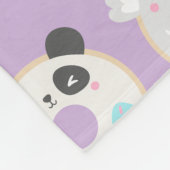 Panda Koala Kawaii Donut Pattern Persoonlijke naam Fleece Deken (Hoek)