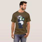 Panda koffiekopje t-shirt (Voorkant volledig)