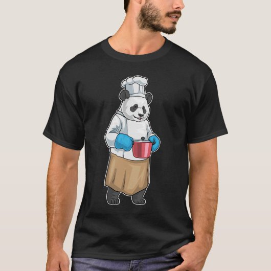 Panda Koken Kookpot Koken T-shirt (Voorkant)
