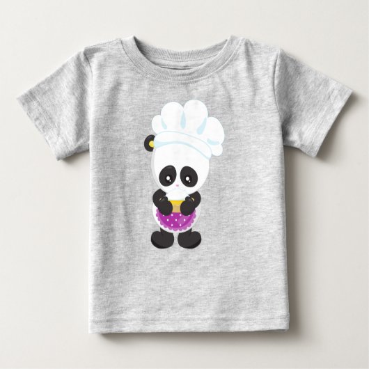 Panda koken, Panda bakken, Panda met Pie, Schort (Voorkant)