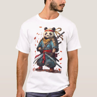 Panda-krijger met twee blades t-shirt