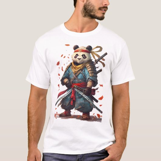 Panda-krijger met twee blades t-shirt (Voorkant)