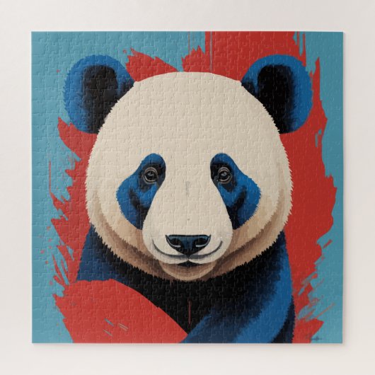Panda kunstwerk legpuzzel (Verticaal)
