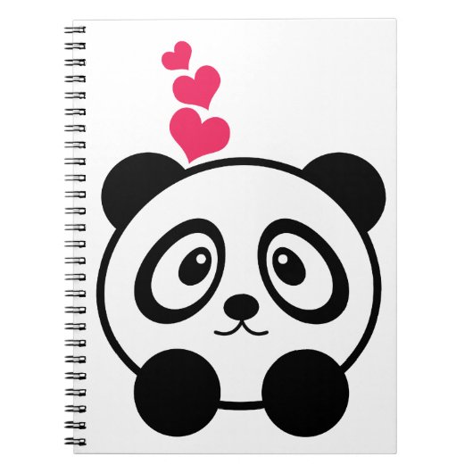 Panda-laptop Notitieboek (Voorkant)