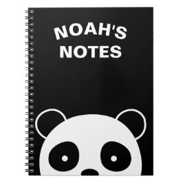 Panda-laptop, schoolnotebook notitieboek