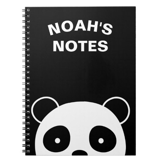 Panda-laptop, schoolnotebook notitieboek (Voorkant)