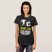 Panda Lazy Girlfriend in need of cuddles T-shirt (Voorkant volledig)