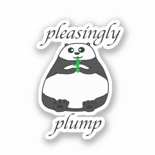 Panda, leuk sticker (Voorkant)