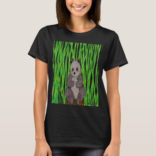Panda (levendig) - Dames Basic T-Shirt (Voorkant)