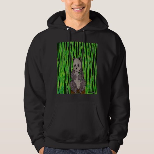 Panda (levendig) - Heren Motorkaptrui Hoodie (Voorkant)
