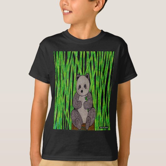 Panda (levendig) - Jongens Basic T-Shirt (Voorkant)