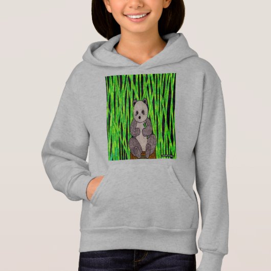 Panda (levendig) - Meisjes Hoodie (Voorkant)