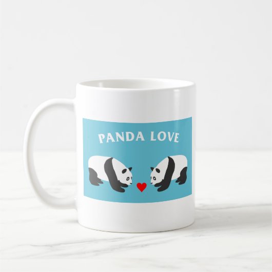 Panda Liefde (Blauw) Koffiemok (Links)