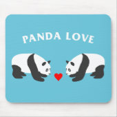 Panda Liefde (Blauw) Muismat (Voorkant)