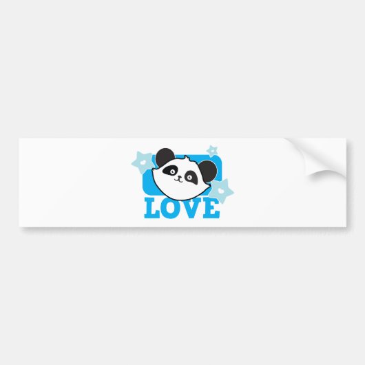 Panda-liefde Bumpersticker (Voorkant)