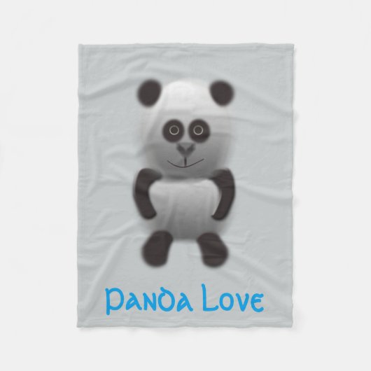 panda-liefde fleece deken (Voorkant)