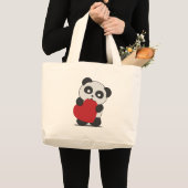 Panda-liefde Grote Tote Bag (Voorkant (product))