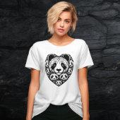 Panda liefde hart t-shirt