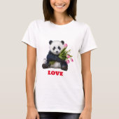 Panda Liefde: Hartverwarmende Harmonie T-shirt (Voorkant)