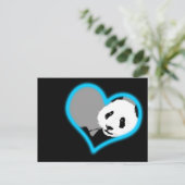 panda-liefde. neonlicht. briefkaart (Staand voorkant)