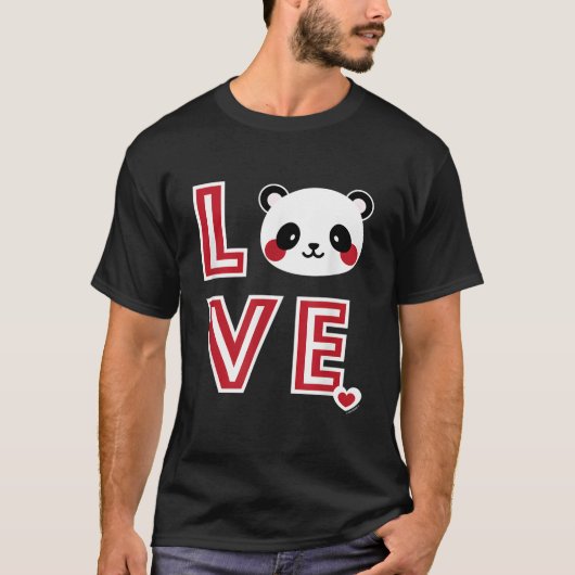 Panda Liefde Panda Voor T-shirt (Voorkant)