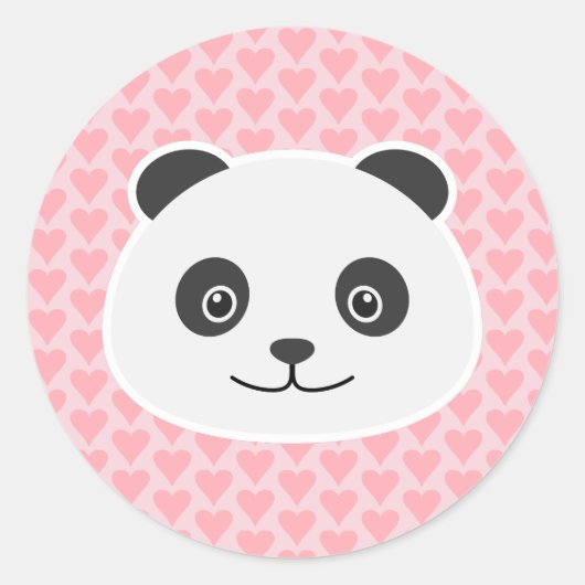 Panda-liefde Ronde Sticker (Voorkant)