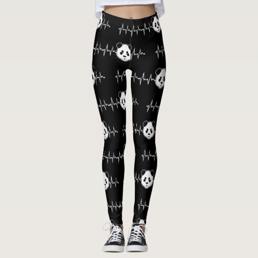Panda liefhebber leggings (Voorkant)