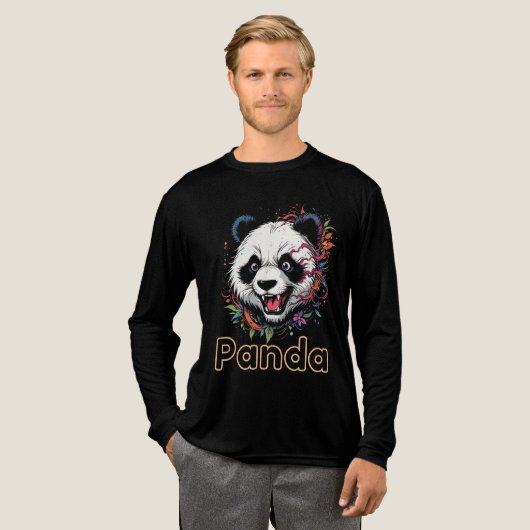 panda-liefhebber Tri-Blend shirt (Voorkant)