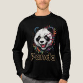 panda-liefhebber Tri-Blend shirt (Voorkant volledig)