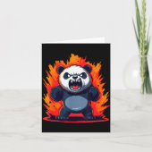 Panda Looking Angry Graphic Funny Panda Kawaii Kaart (Voorkant)