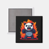 Panda Looking Angry Graphic Funny Panda Kawaii Magneet (Voorkant / Achterkant)