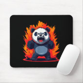 Panda Looking Angry Graphic Funny Panda Kawaii Muismat (Met muis)